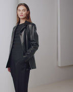 Blaire Jacket in Nappa Leather, Black