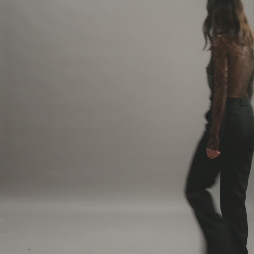 Isabel Top in Lace, Black