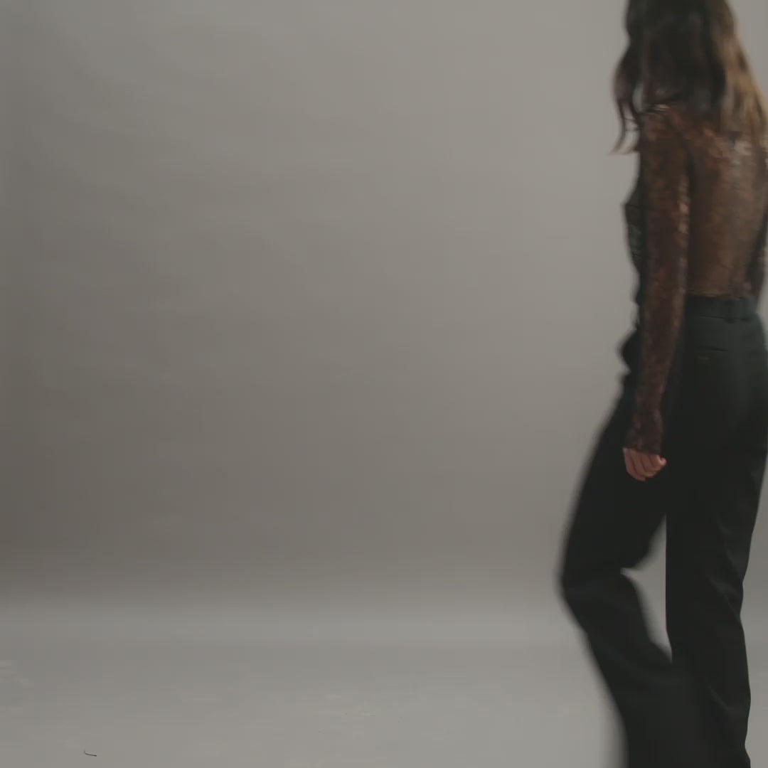 Isabel Top in Lace, Black