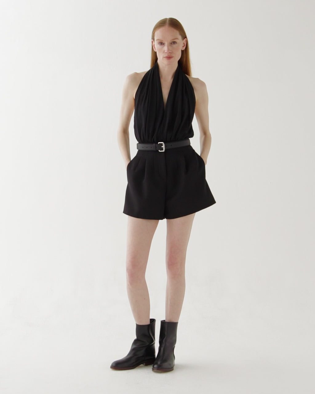 Tilly Short in Grain de Poudre Wool,  Black