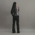 Dalia Top in Lace Sequins, Black