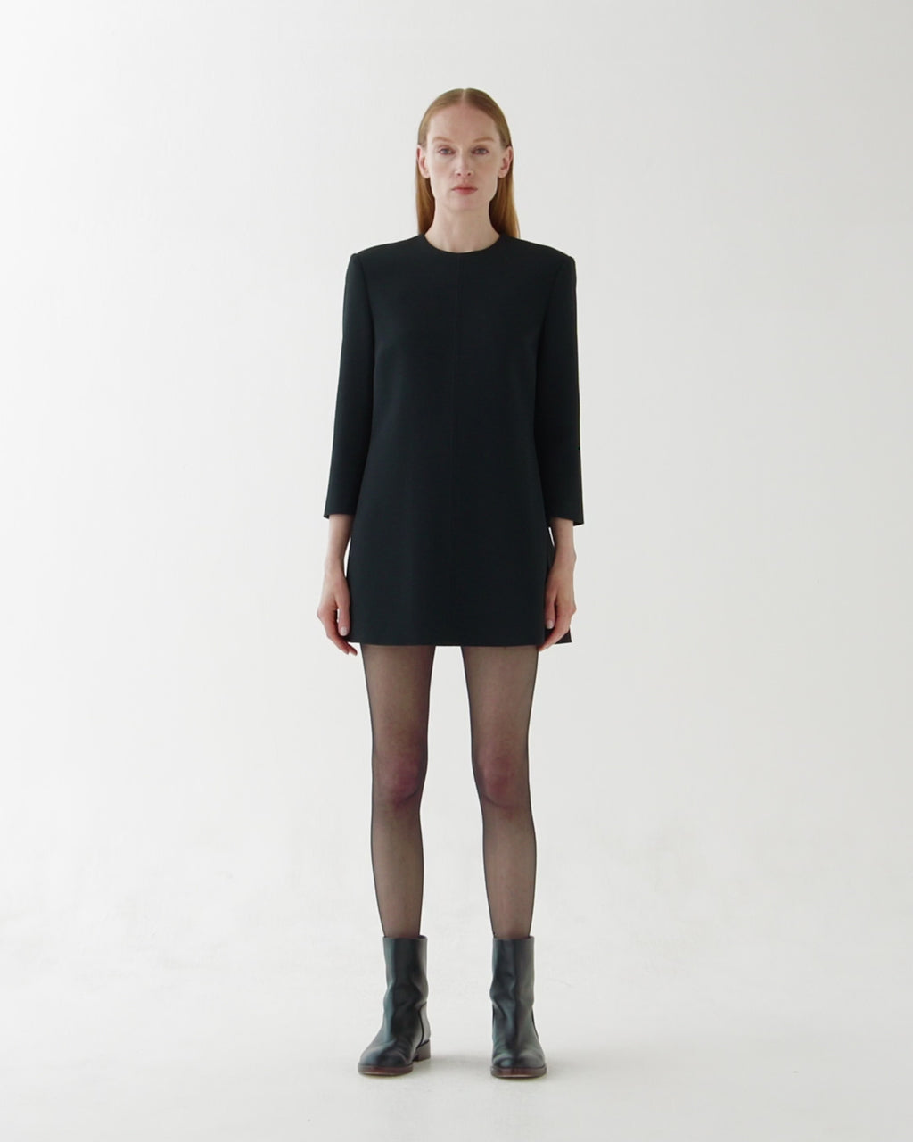 Ambar Tunic in Stretch Viscose Crepe, Black