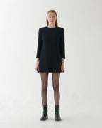 Ambar Tunic in Stretch Viscose Crepe, Black