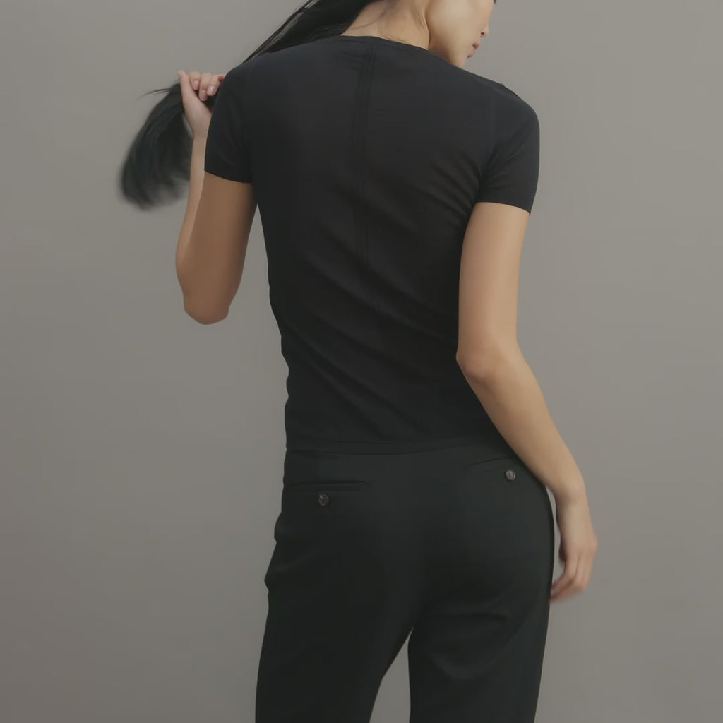 Bea Knit Top in Superfine Merino, Black