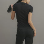 Bea Knit Top in Superfine Merino, Black