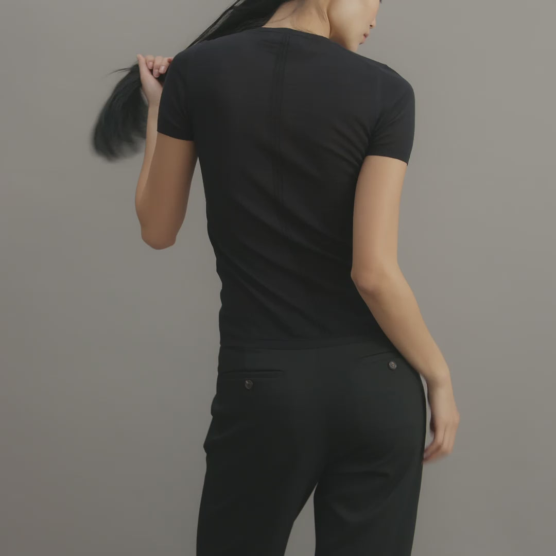 Bea Knit Top in Superfine Merino, Black