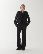 Taylor Trouser in Stretch Wool Twill, Black