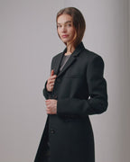 Manon Coat in Wool, Black