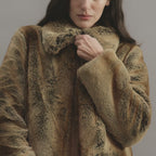 Mireia Jacket in Faux Fur, Camel