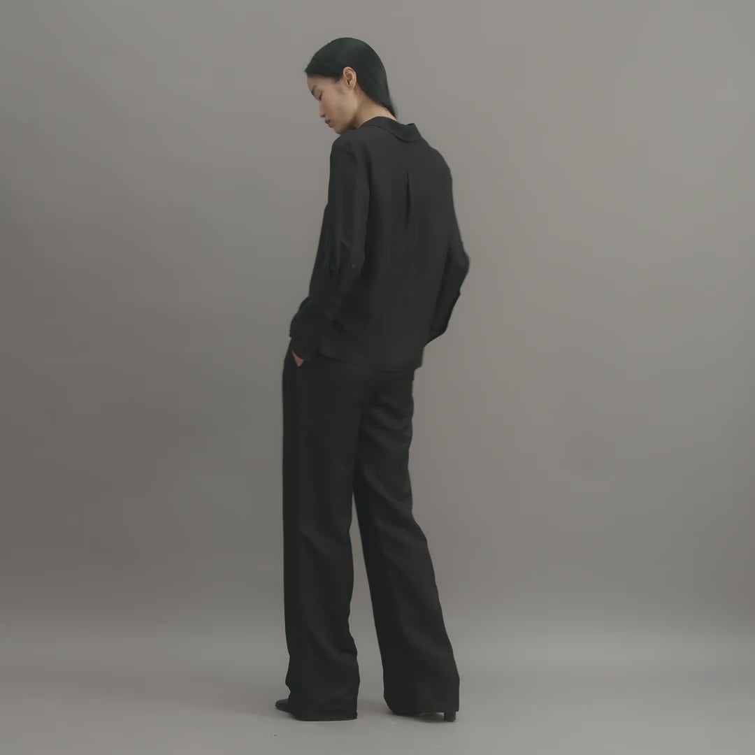 Livia Shirt in Linen, Black