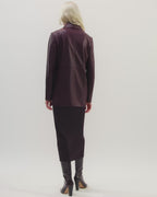 Jess Jacket in Nappa Leather, Maroon