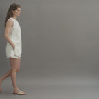 Honor Tunic in Silk, Off-White