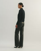 Luna Polo Neck Sweater in Cashmere, Black