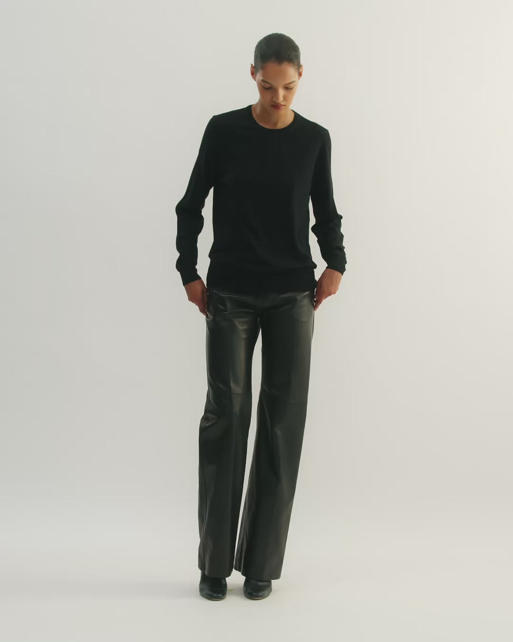 Lucy Sweater in Merino Wool, Black