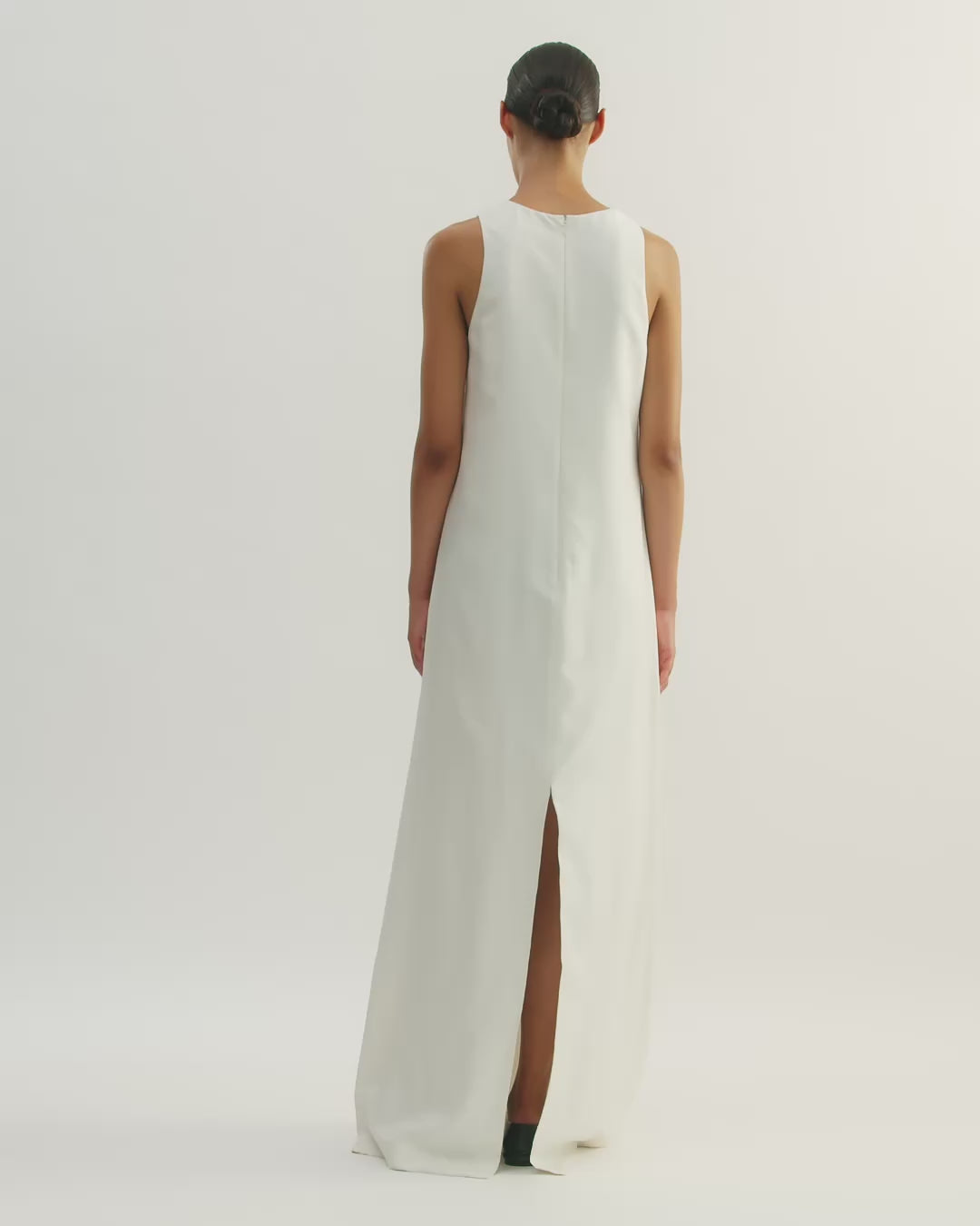 Mila Dress in Silk, Off-White