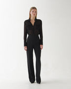 Naya Trouser in Stretch Viscose Crepe, Black