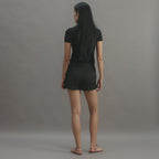 Belle Shorts in Silk, Black