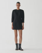 Dexter Dress in Wool Viscose, Black