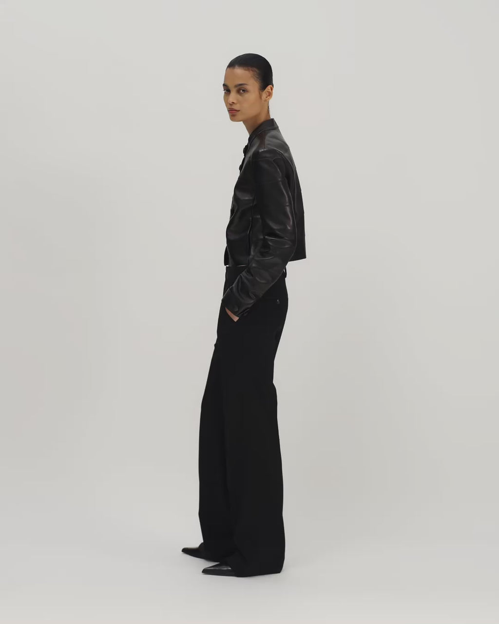 Rory Jacket in Nappa Leather, Black