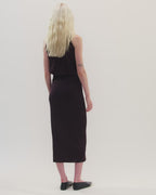 Caterina Skirt in Silk Knit, Deep Plum
