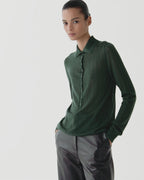 Luna Polo in Cashmere, Emerald Green