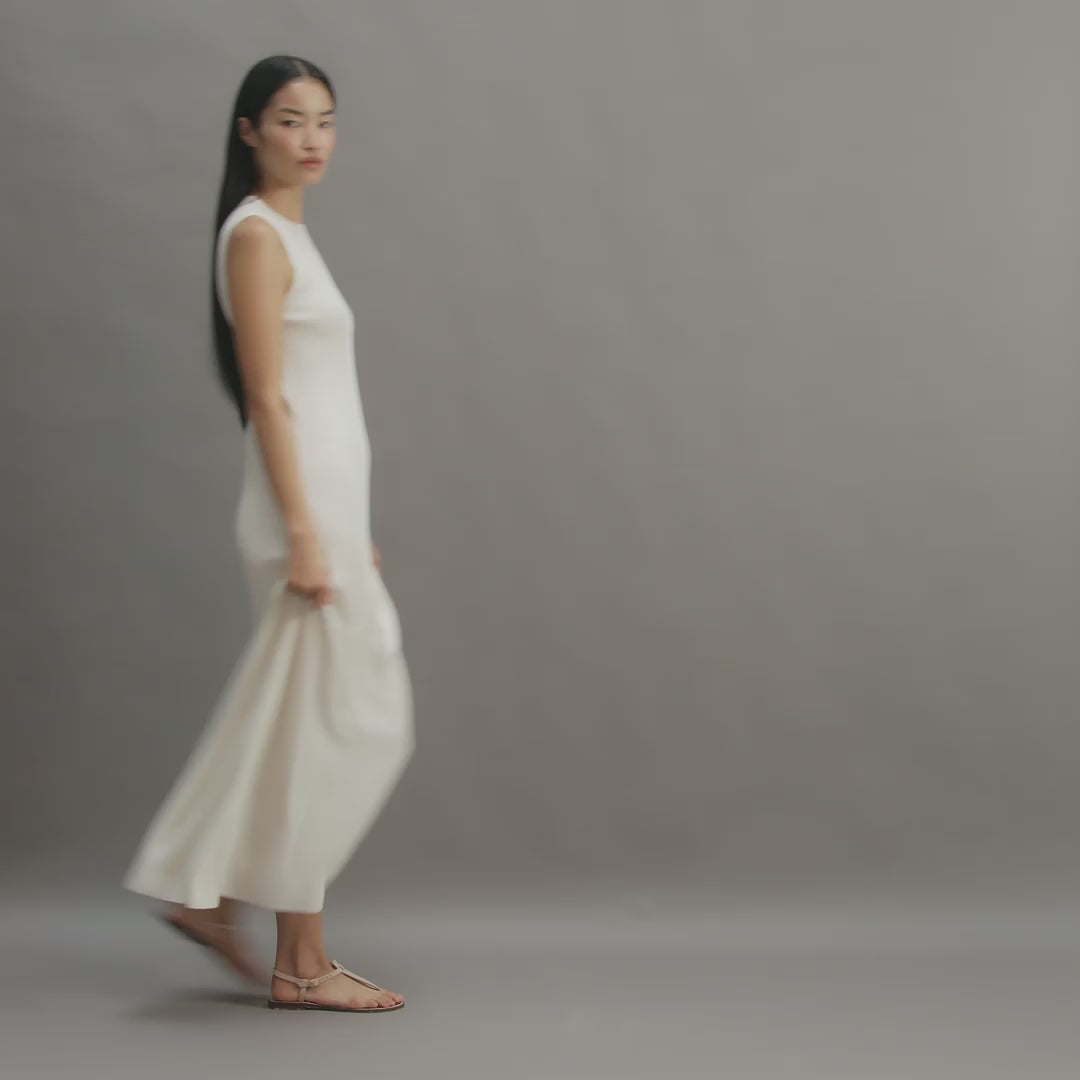 Gabby Dress in Viscose, Off-White