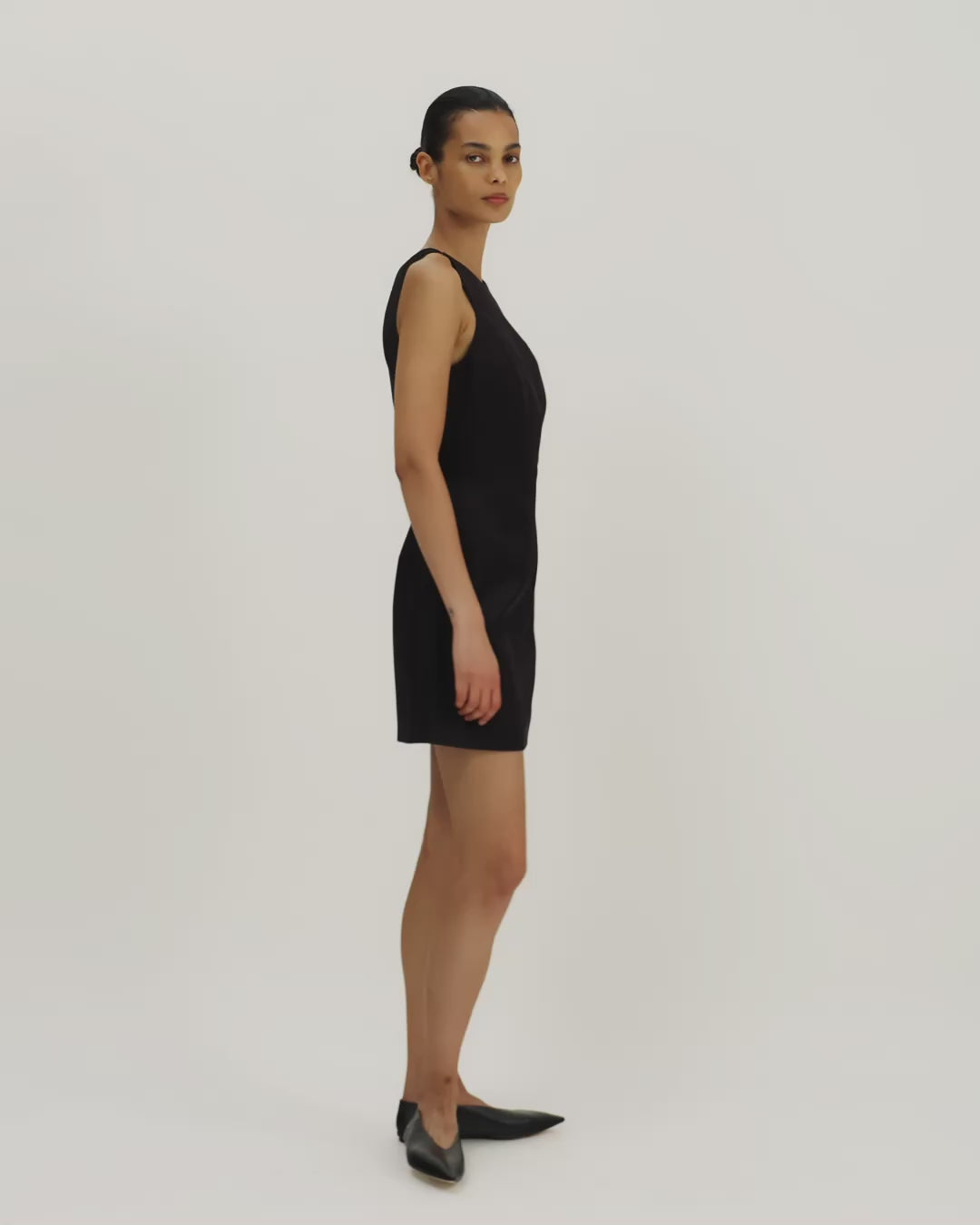 Soren Dress in Silk, Black