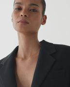Enrico Jacket in Wool Viscose, Black