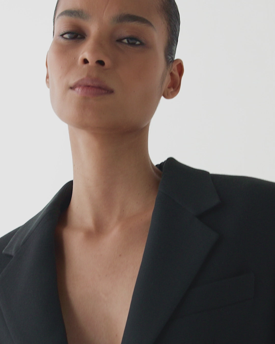 Enrico Jacket in Wool Viscose, Black