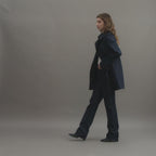 Charlotte Trench in Denim, Blue