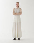Zeta Dress in Silk Knit, White