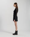 Cecily Miniskirt in Wool Viscose, Black
