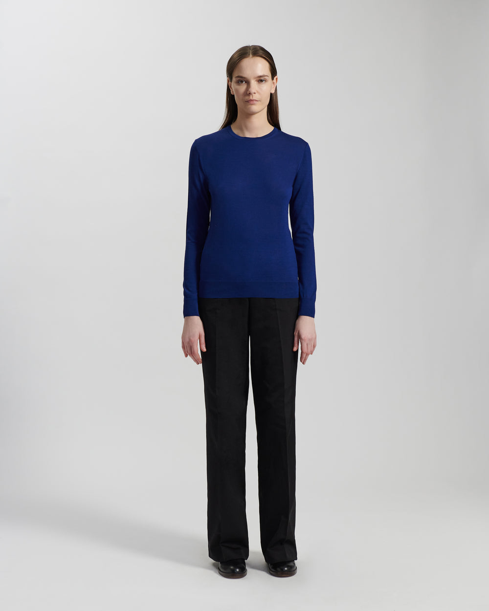 Lucy Sweater in Merino Wool, Blue